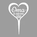 Illumino Grabschmuck Grabstecker Wetterfeste Grabdekoration aus Stahl mit Trauerspruch I Oma die Spuren deines Lebens bleiben I Eine liebevolle Erinnerung
