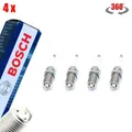 4x (4 Stück) BOSCH Zündkerze Super Plus 0242240593 / FR6DC+  Auch für Gasbetrieb