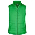 Ladies' Padded Vest Leichte, wattierte Steppweste grün, Gr. M