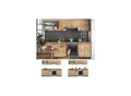 Vicco Küchenzeile Küchenblock Einbauküche Raul Anthrazit Eiche 240 cm modern Küchen Schränke Spülenunterschrank Unterschrank Hängeschrank Arbeitsplatte Küchenmöbel