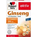 DOPPELHERZ Ginseng 250+B-Vitamine+Zink Kapseln, 30 St PZN 16082684