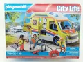 PLAYMOBIL City Life 71202 Rettungswagen mit Licht + Sound Sirene unbenutzt