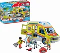PLAYMOBIL City Life 71202 Rettungswagen mit Licht und Sound, Spielzeug Kinder
