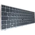 DEUTSCHE-Tastatur Schwarz , Silber Rahmen,Trackpoint für HP EliteBook 840 G5 3JX44EA