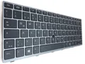 T-ProTek DEUTSCHE-Tastatur Schwarz, Silber Rahmen,Trackpoint für HP EliteBook 840 G5 3JX44EA
