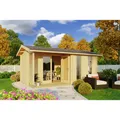 LASITA MAJA Gartenhaus "Riverside", Holz, BxHxT: 540 x 250,8 x 357,1 cm (Außenmaße inkl. Dachüberstand) - braun | beige
