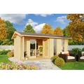 LASITA MAJA Gartenhaus Riverside, Naturbelassen, BxT: 500x357 cm, (Set), mit Terrasse beige