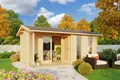 Gartenhaus Holz 28mm RIVERSIDE, 500x320cm 28mm Wände Doppeltür + Fenster