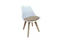 HTI-Living Esszimmerstuhl Esszimmerstuhl Atlanta Weiß/Beige (Stück, 1 St), Kunststoffschale mit Sitzfläche aus Polyester