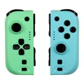 Konix Paar Joypads für Nintendo Switch und Switch OLED - Kompatibel mit Nintendo Switch 2 - Akkulaufzeit 8 h - Vibrationsfunktion - Grün und Blau