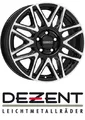 4x Dezent KH 6x16 5/118,0 ET68 Black/poliertshed