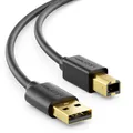 deleyCON 5m USB 2.0 Datenkabel / Druckerkabel - USB A-Stecker zu USB B-Stecker