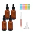 Pipettenflasche 30ml 4 StüCk Brown Glass Bottles Transparent Essential Oil Pe...
