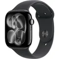 APPLE Watch Series 11 GPS 46mm Jet Black Aluminium Case mit Schwarzem Sportarmband - S/M