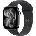 Apple Watch Series 11 Sportarmband S/M 46mm Aluminium GPS diamantschwarz/schwarz