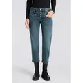 Herrlicher 5-Pocket-Jeans Shyra Tap Denim Comfort in Cropped Länge, Umschlagsaum blau 31