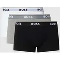 BOSS Trunks mit elastischem Logo-Bund im 3er-Pack in Mittelgrau Melange, Größe XXL