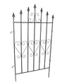 Dekozaun "Lilie", Metall, schwarz, Stecksystem, erweiterbar, 53 x 111 cm