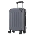 yonsly Premium Reisekoffer TSA-Schloss,YKK-Reißverschluss Hartschalen-Koffer Trolley Kabinenkoffer Rollkoffer Suitcase Handgepäck (Grau, XL)