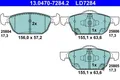 Bremsbeläge 13.0470-7284.2 ATE für HONDA CIVIC IX CIVIC X Stufenheck