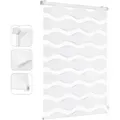 Sekey Doppelrollo Welle Klemmfix ohne Bohren Polyester Weiß 85x100cm