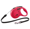 flexi Flexileine FLEXI Rollleine New CLASSIC Seil - 8m, bis 12kg Farbe: Rot