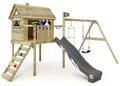 Stelzenhaus Wickey Smart Travel mit Schaukel und Spielhaus in Anthrazit