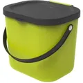 Rotho ALBULA Recycling Müllsystem, 6 Liter 1030305070 , Farbe: lime grün