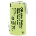 NiMH-Akku, GP, Industriezelle mit Lötfahnen, 28,7x14,5mm, 1,2V/750mAh - Grün