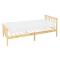 Einzelbett Jugendbett mit Lattenrost und Matratze Holzbett Kinder Bett 90x200 cm