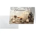 "sigel Weihnachtskarte \"Beige Christmas Candle\", A6 quer (A5)"