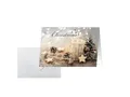 SIGEL DS098 Weihnachtskarten-Set Beige Christmas Candle, A6, 25 Karten mit Umschlägen, optimal zum Bedrucken, aus nachhaltigem Papier