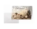 Sigel Klappkarte Weihnachtskarte A6(A5) 250g 25+25 Stück Beige Christmas Candle.