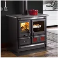 La Nordica Kaminofen La Nordica Rosa L 5.0 Küchenofen Stahl Anthrazit-Schwarz, 9.5 kW