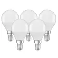 5 x Osram LED Tropfen Classic P45 5W = 40W E14 matt 470lm Kugel warmweiß 2700K
