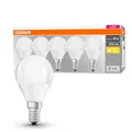 OSRAM 5x LED-Lampe E14 Kugel 5W = 40W 2700K Warmweiß
