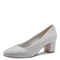 Marco Tozzi Damen Pumps weiches Feel Me Fußbett weiches Innenfutter Glitzernd, metallic (Silver), 38 EU