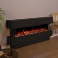 Glow Fire Elektrokamin 'Clear Standkamin 50' | Multicolor LED Wandkamin mit Heizung in schwarz (1800W) | HxBxT: 69x149x21 cm