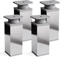 4er Set sossai moderne Möbelfüße in Chrom 120mm höhenverstellbar Schrankfüße Sockelfüße