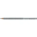 12x Faber-Castell 117002 Bleistift GRIP 2001 - 2B, silbergrau