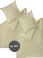 ESPRIT Renforcé Kissenbezüge und Bettwäsche HARP Beige 135 x 200 cm - 2er Set