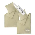 Esprit Home Premium Bettwäsche 135x200 Baumwolle 4teilig Beige - Bettwäsche-Sets 4tlg bestehend aus 2 Bettwäschebezügen 135x200cm - inkl. 2 Kopfkissenbezug 80x80cm - Öko-Tex Zertifiziert