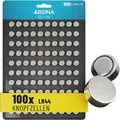 Absina Knopfzelle LR44 / LR1154 / AG13, 158 mAh, 100 Stück