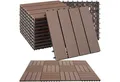 tectake Terrassendielen Terrassenfliesen, 1,0571 m², BxL: je 31,00x31,00 cm, (11-teiliges, 11-St., Fliesenset), 11er Set im Klicksystem