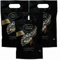 Lindt LINDOR Schokoladen Kugeln extra dunkel | 1 kg Beutel, wiederverschließbar | ca. 80 Kugeln Edelbitterschokolade | Dunkle Schokolade mit 70% Kakao | Großpackung, Pralinen-Geschenk (3 x 1 kg)