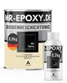 Mr. Epoxy Epoxidharz Bodenbeschichtung (1 kg, RAL 1015 Hellelfenbein) - 2K Betonfarbe für Garagen, Keller & Werkstatt Boden - Flüssigkunststoff Epoxid Grundierung und Bodenversiegelung