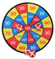 Outdoor active Dartscheibe Klett mit 4 Bällen, Ø 37 cm
