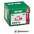 SPAX Universalschrauben T15 Halbrundkopf WIROX 0201010350155 3,5 mm x 15 mm, 1.000 St.