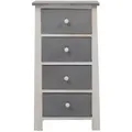 Mobili Rebecca Kommode, Weiß, Holz, 27x73x37 cm, Wohnzimmer, Kommoden & Sideboards, Kommoden