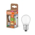 Osram LED Superstar Classic LED-Lampe P 40 in klassischer Miniballform aus gefrostetem Glas, 2.2 W, 470 lm, E27 Fassung, warmweißes Licht mit 2700 K, EEK A, 45 mm Durchmesser.